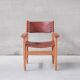 Pair of Mid-Century French Leather Armchairs