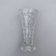 Vintage moulded glass vase from the 60s-70s, geometric design.