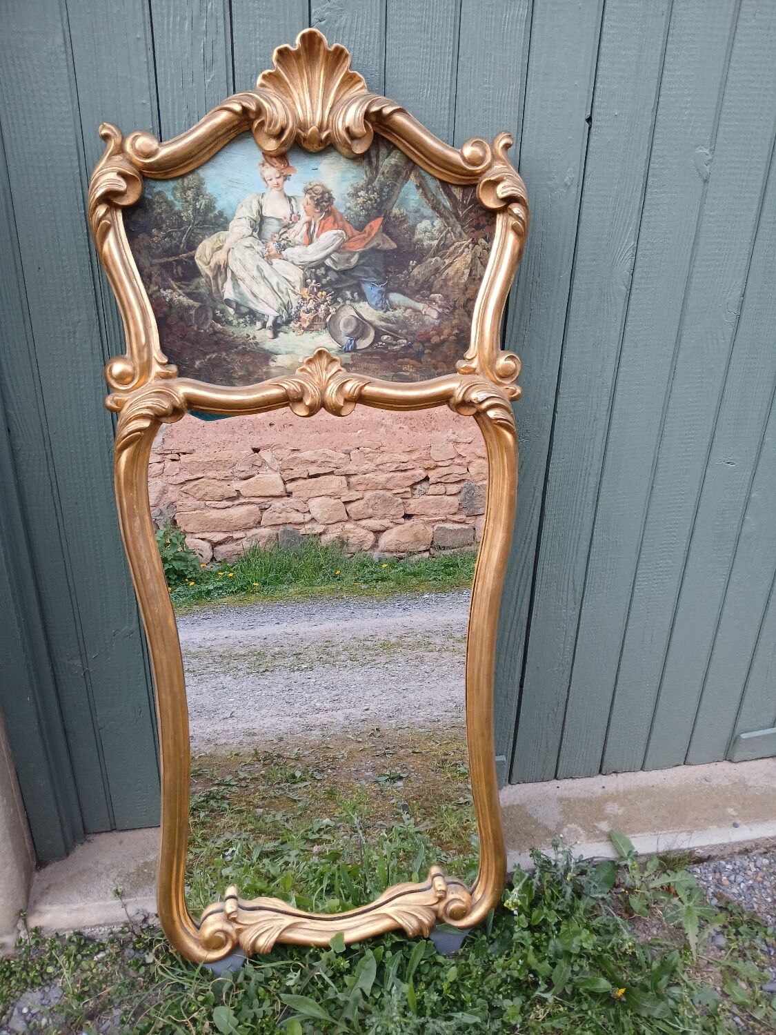 Antique trumeau mirror