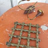 Sous plat en bronze façon bambous vers 1960
