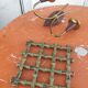 Bronze trivet in the style of bamboo, circa 1960