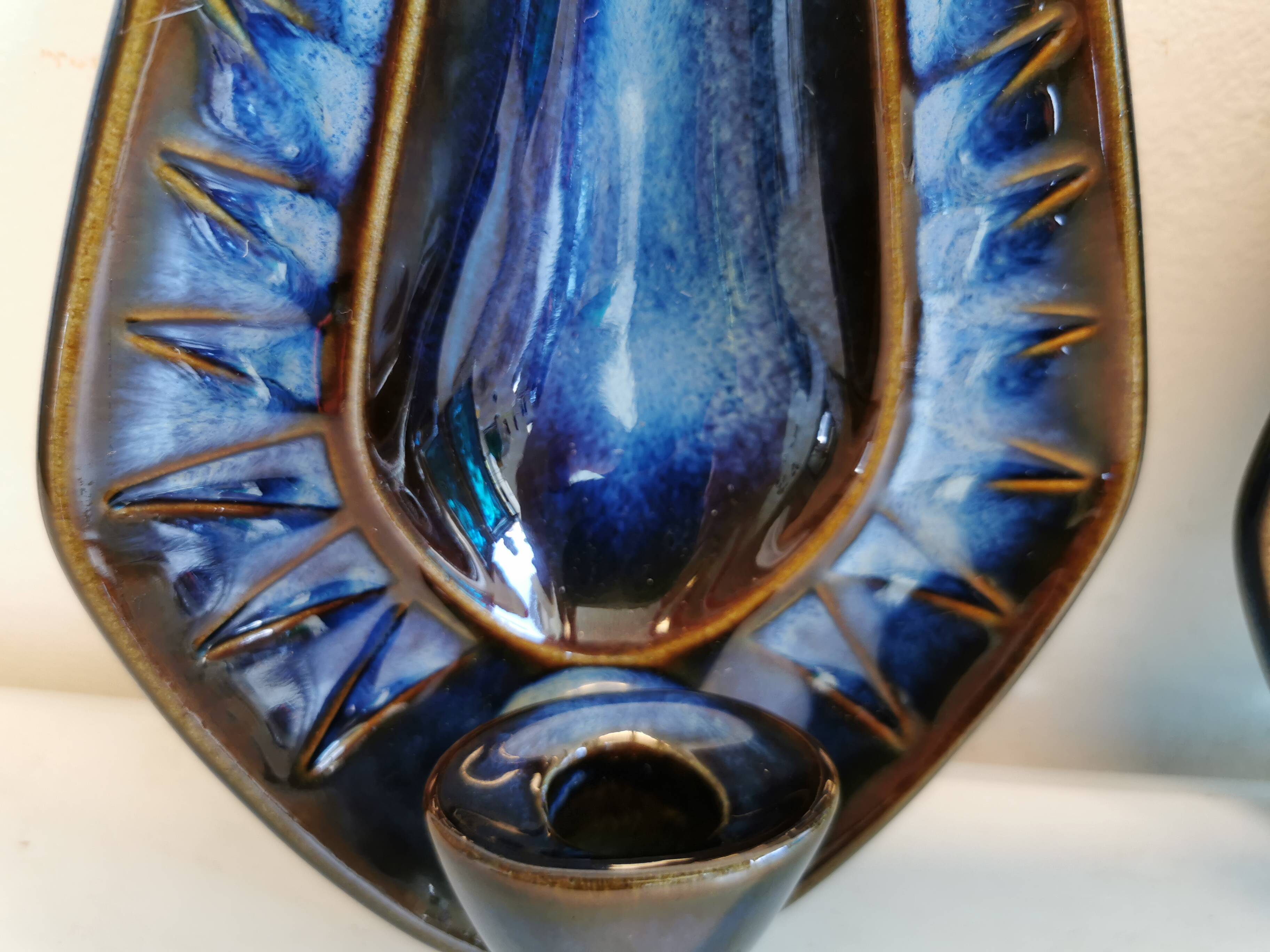 Bougeoirs muraux en céramique Søholm dans des couleurs/nuances bleues