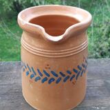 Glazed terracotta milk pot from Alsace