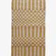 Tapis à rayure jaune et blanc - 206 x 101 cm