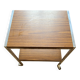 Desserte en bois et chrome