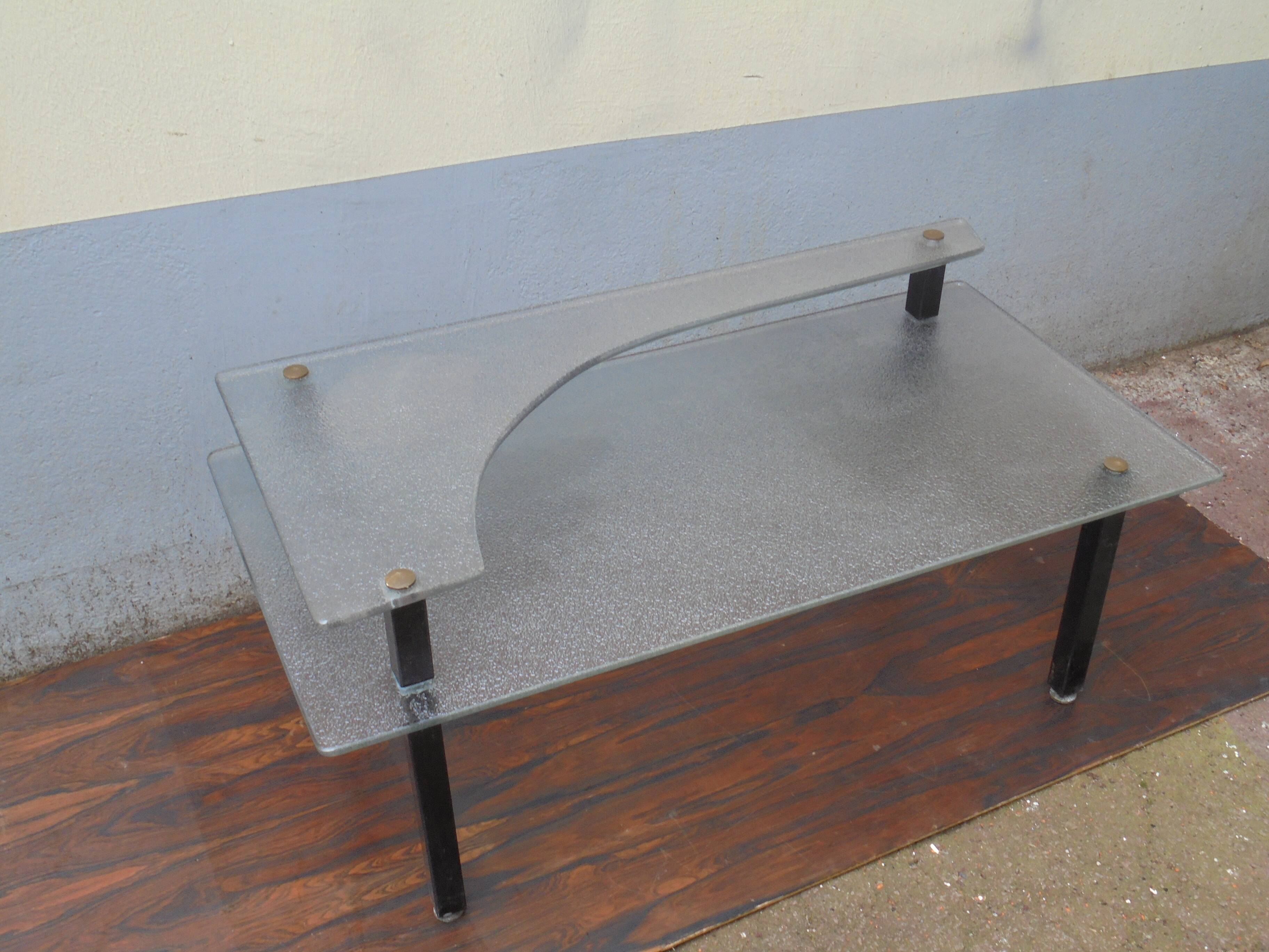 Coffee table in glass from the 1950s
