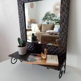 Vintage wrought iron tablet mirror