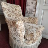 Vintage velvet toad armchair