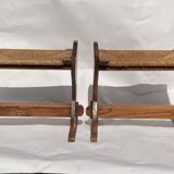 Antique monastry wabi sabi stool or hocker