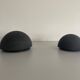 Round black metal wall lights, small and large set, by Bega, 1970s, Germany.