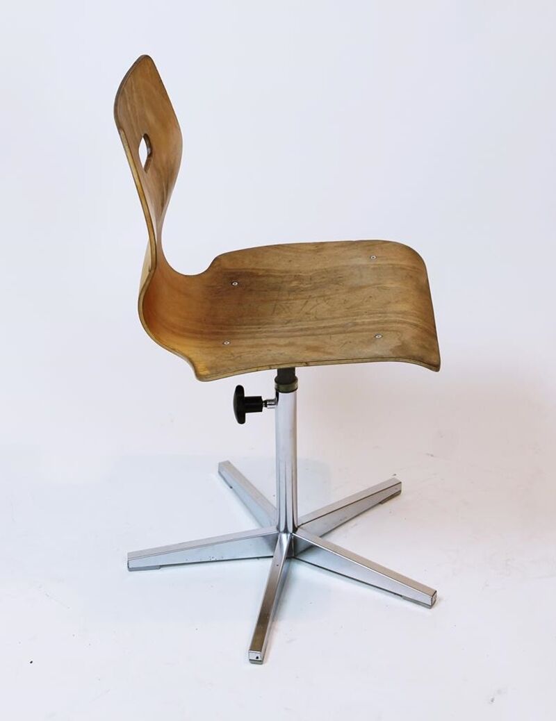 Swiss made height adjustable childrens school chair by Embru, 1960