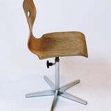 Swiss made height adjustable childrens school chair by Embru, 1960