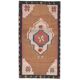 1970s vintage Turkish Oushak handmade wool cotton brown area rug 180x345