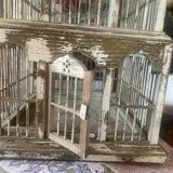 Large antique wooden birdcage