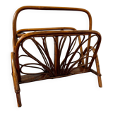 Vintage Rattan Magazine Rack