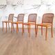 Suite de 4 chaises blondes Prague ou 811, Ligna, 1970