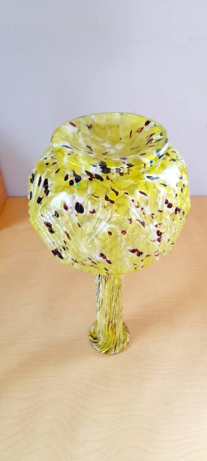 Soliflore balloon vase, art deco in clichy glass