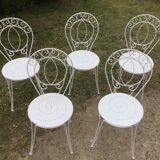 Five garden chairs 70s