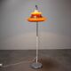 1970s Hungarian space age floor lamp in orange plastic and chrome.