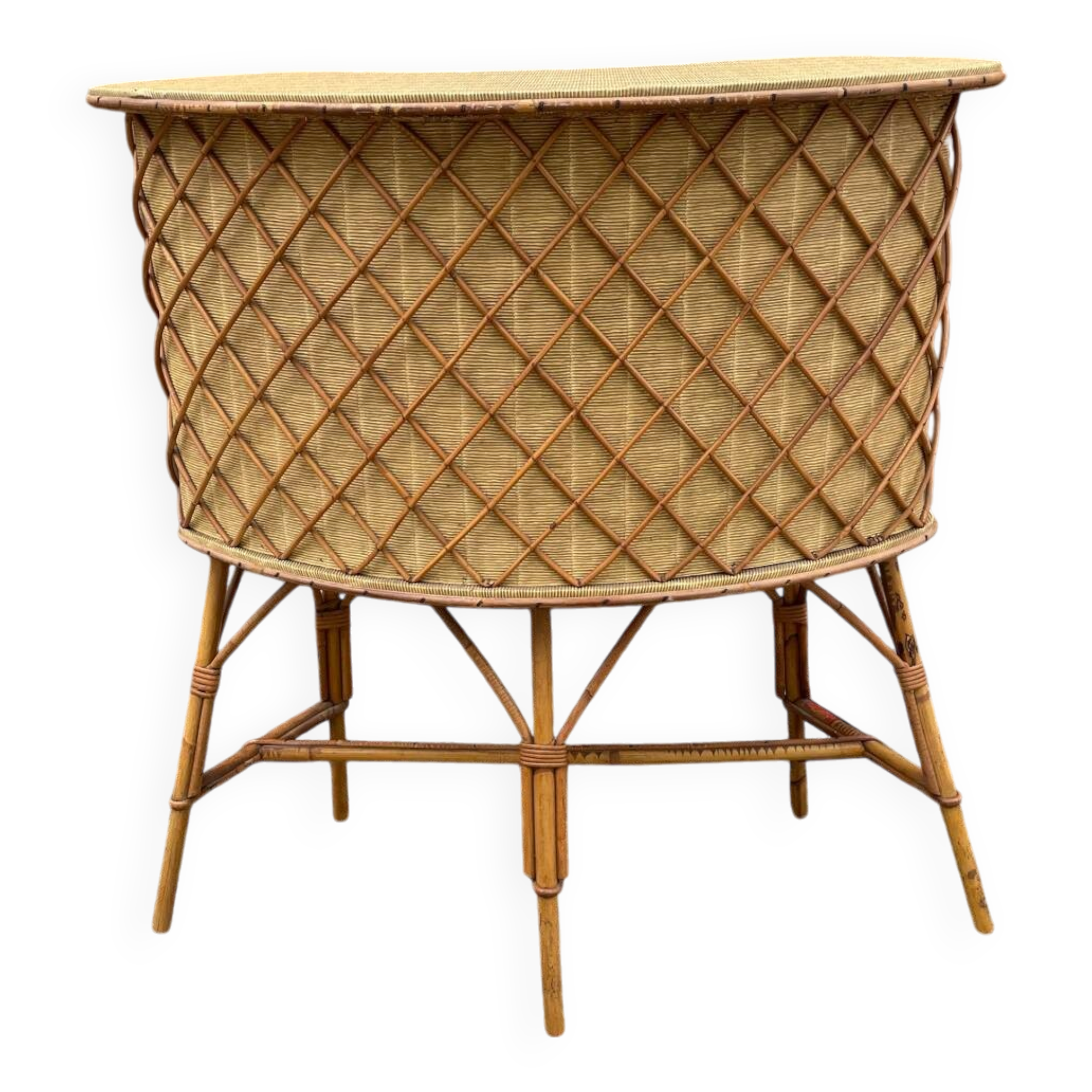 Bamboo tiki bar and bamboo rattan