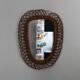 Vintage rattan mirror 66x51cm
