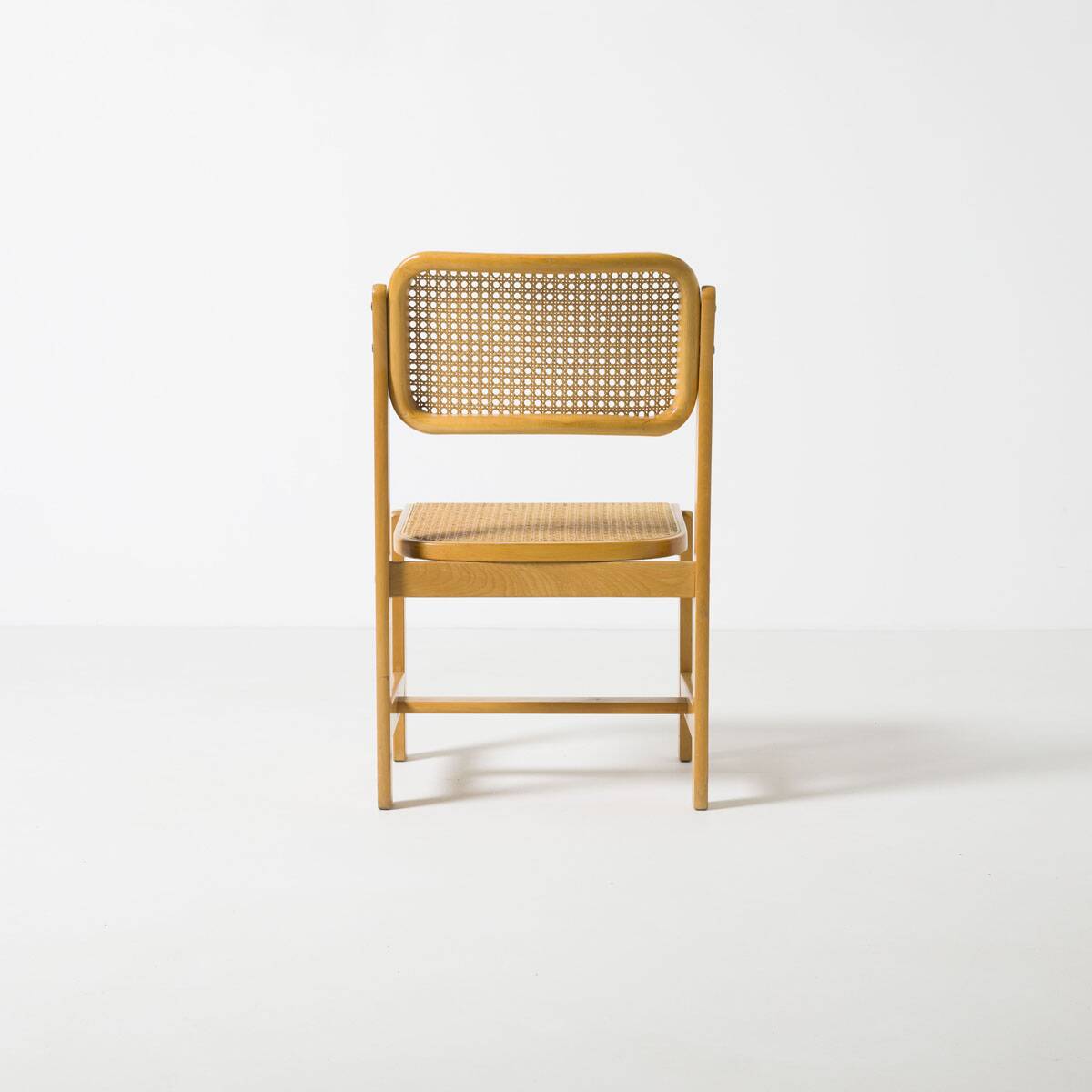 Dining chair by Zenon Baczyk, produced by GFM, Poland, 1970s, natural cane