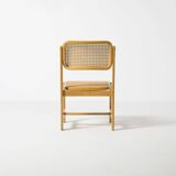 Dining chair by Zenon Baczyk, produced by GFM, Poland, 1970s, natural cane