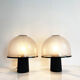 Pair of Molin mushroom lamps. Italy, 70s