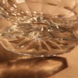 Art-deco gravy boat in molded glass