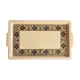 Rectangular dish beige ornate Sarreguemines