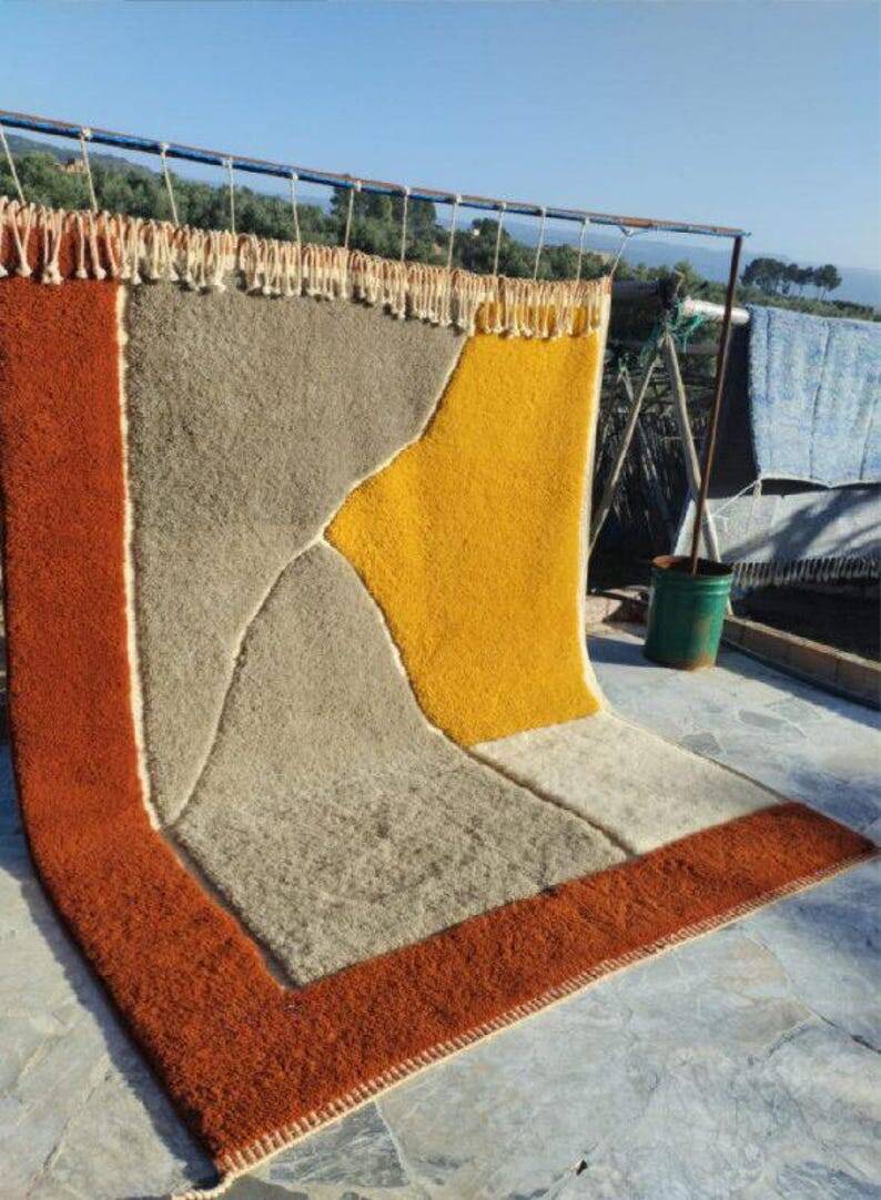 Handmade wool Beni Ourain rug 250/150cm