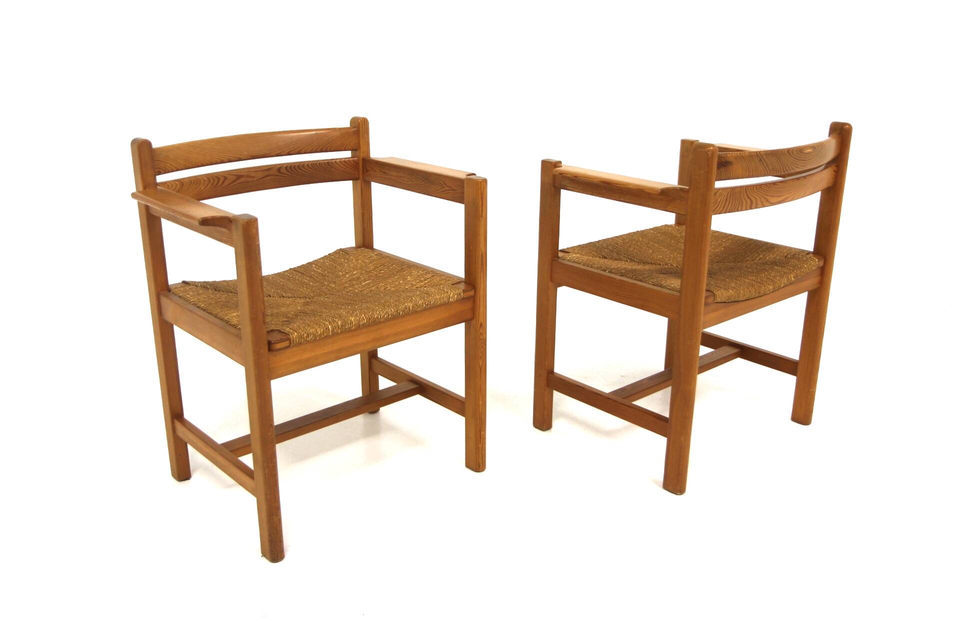 Set of 2 Scandinavian "Asserbro" armchairs, Børge Mogensen, Sweden, 1960