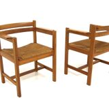 Set of 2 Scandinavian "Asserbro" armchairs, Børge Mogensen, Sweden, 1960