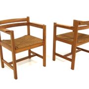 Set of 2 Scandinavian "Asserbro" armchairs, Børge Mogensen, Sweden, 1960