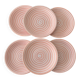 Longchamp pink marble ceramic flat plates service - plate