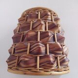 Pair of bamboo wall light