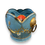 Planter In Early Painted Enamelled XIXth Signed E. Corrier
