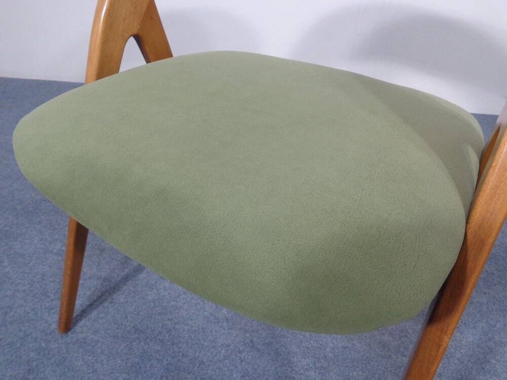 Beech chair in green, 1960s