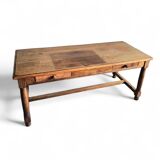 Solid oak French dining table / desk / 1900s