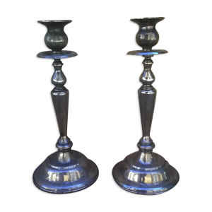 paire de bougeoirs vintage