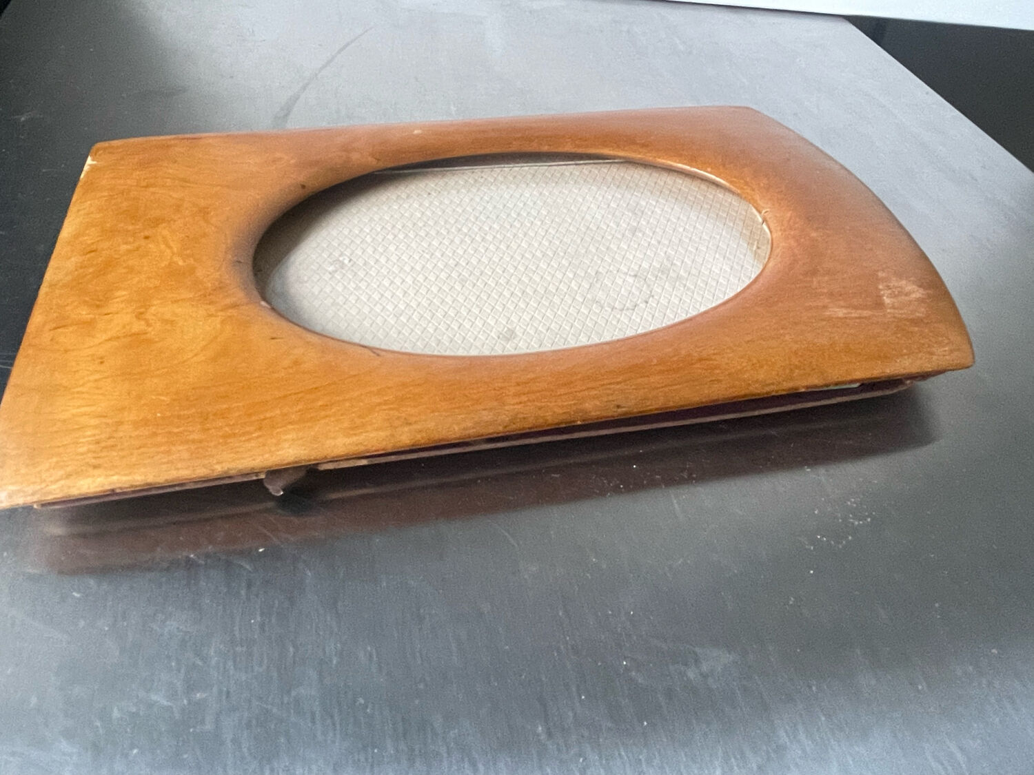 Antique  art nouveau birch wooden frame measurements 22 cm x 13 cm