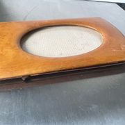 Antique  art nouveau birch wooden frame measurements 22 cm x 13 cm