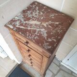 Inlaid wood and marble chest of drawers – Classic style