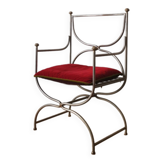 Curule Armchair, Maison Jansen, 1970