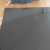 Coffee table in black varnish 70s