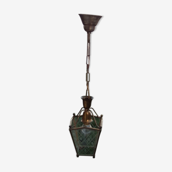 Lanterne de vestibule avec verre gravé et biseauté