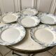 lot de 6 assiettes plates en Terre de Fer K&G Lunéville modèle "Angèle" fin XIXème