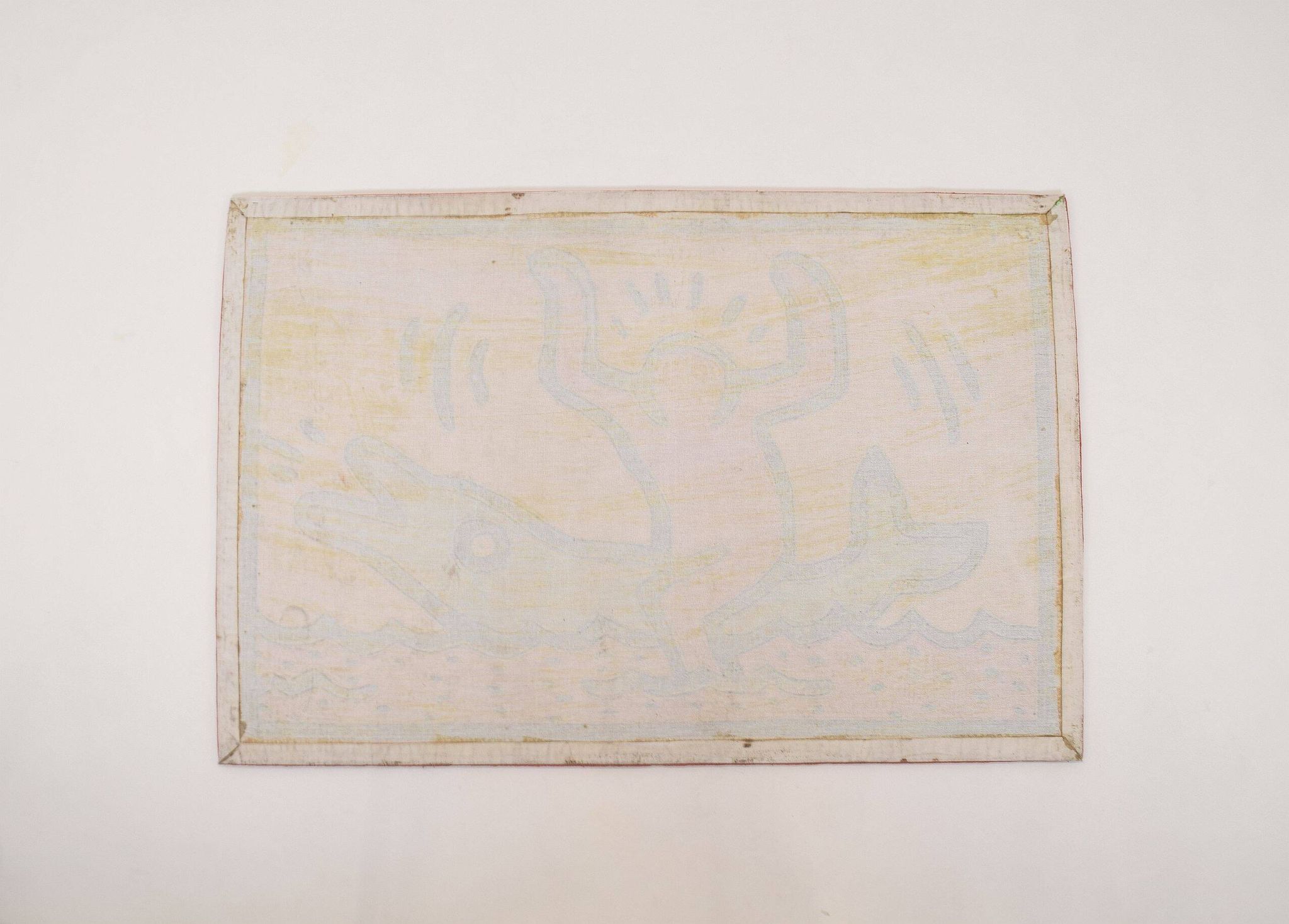 Vintage 'Dolphin Ride' rug designed by Keith Haring, 1990s