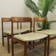 Set of 8 mid-century teak chairs, Denmark 1960.