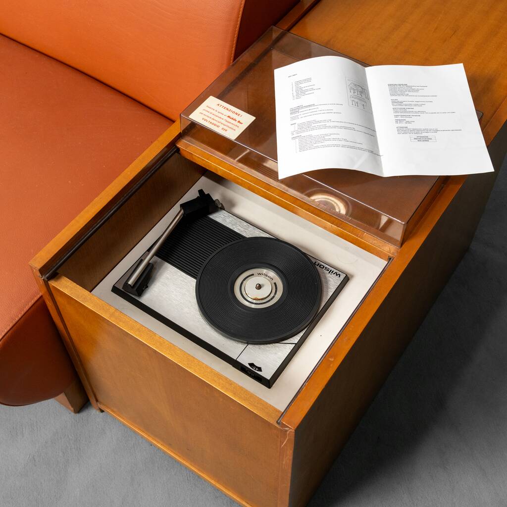 5 seater modular sofa eco-leather 70s vintage modern